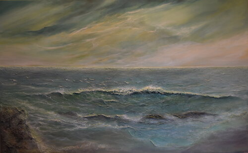 Drama at Sea van Tamara Bettencourt, Schilderij te koop op Singulart