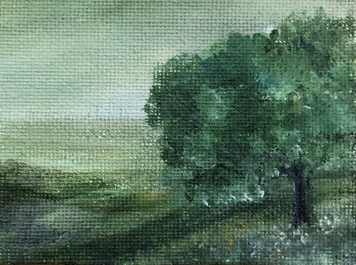 Green Valley Tree von Tamara Bettencourt, Malerei kaufen auf Singulart