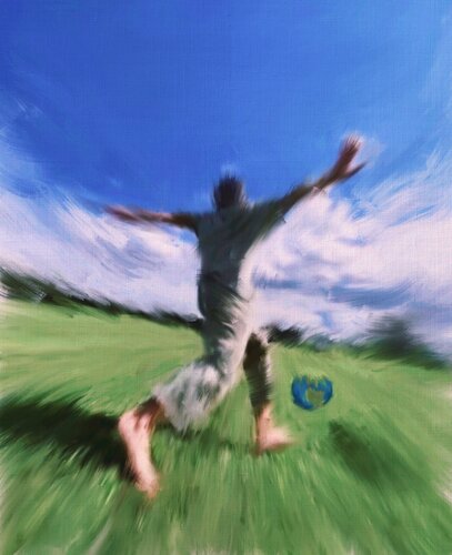 Play with the world von Giovanni Sanesi, Malerei kaufen auf Singulart