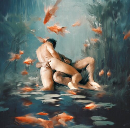 Otherworld lagoon van Giovanni Sanesi, Schilderij te koop op Singulart