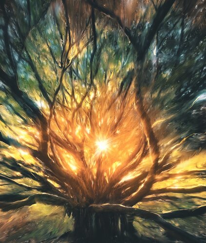 The tree of light by Giovanni Sanesi, Painting for Sale on Singulart