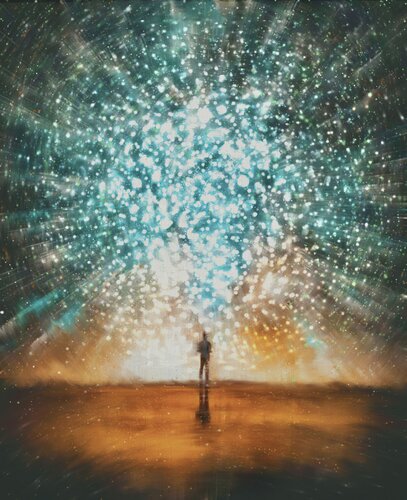 The cosmic presence of love di Giovanni Sanesi, Pittura in vendita su Singulart
