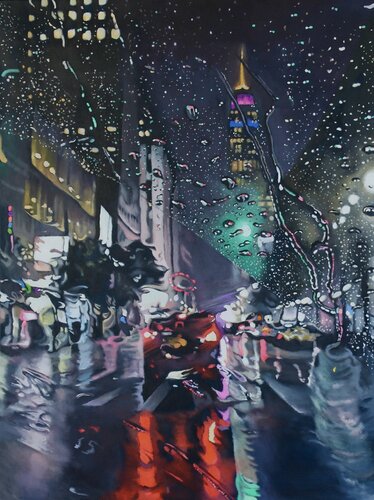 The Rhythm of Rain di Michael Steinbrick, Pittura in vendita su Singulart