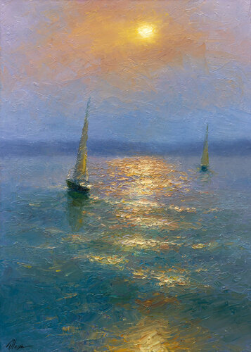 Sunset di Dmitry Oleyn, Pittura in vendita su Singulart