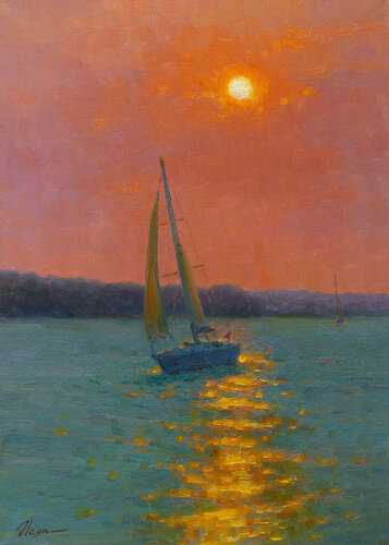 Sunset di Dmitry Oleyn, Pittura in vendita su Singulart