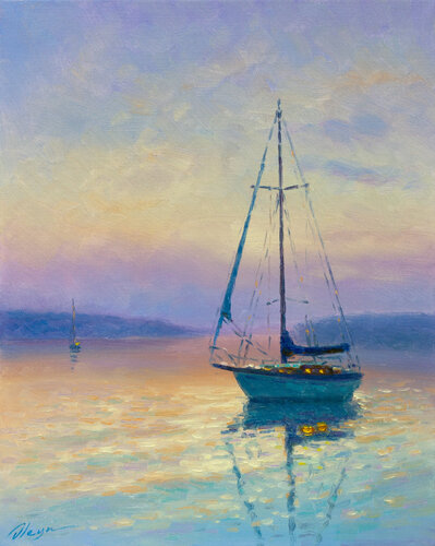 Evening di Dmitry Oleyn, Pittura in vendita su Singulart