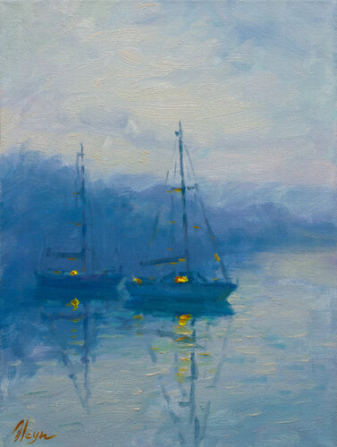 Evening di Dmitry Oleyn, Pittura in vendita su Singulart