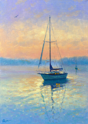 Evening di Dmitry Oleyn, Pittura in vendita su Singulart
