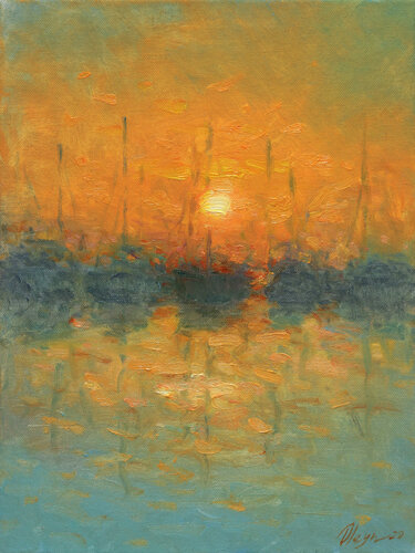 Sunset di Dmitry Oleyn, Pittura in vendita su Singulart