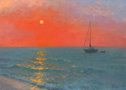 New sunrise di Dmitry Oleyn, Pittura in vendita su Singulart