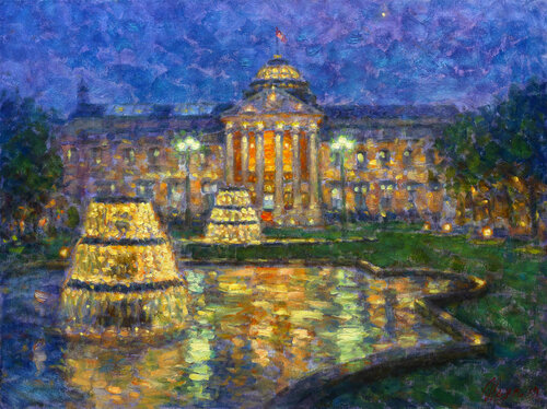 Kurhaus Wiesbaden di Dmitry Oleyn, Pittura in vendita su Singulart