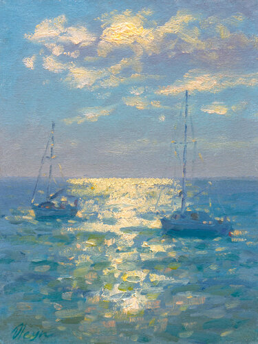 Evening di Dmitry Oleyn, Pittura in vendita su Singulart