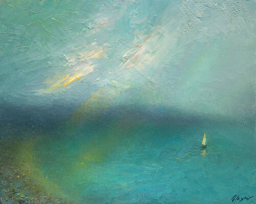 Rainy day di Dmitry Oleyn, Pittura in vendita su Singulart