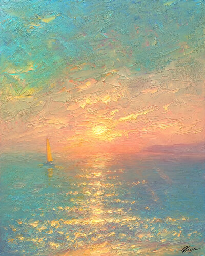 Sea par Dmitry Oleyn, Peinture en vente sur Singulart