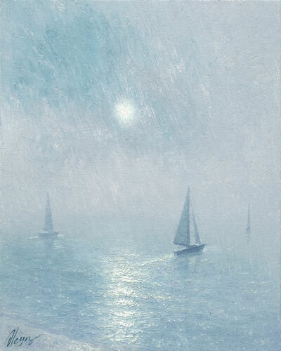 Silver sea par Dmitry Oleyn, Peinture en vente sur Singulart