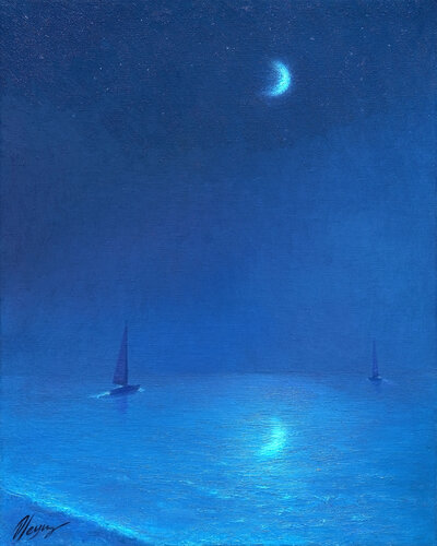 Moonlight par Dmitry Oleyn, Peinture en vente sur Singulart