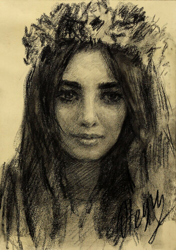 Girl di Dmitry Oleyn, Disegno in vendita su Singulart