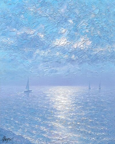 Silver sea de Dmitry Oleyn, Pintura a la venta en Singulart