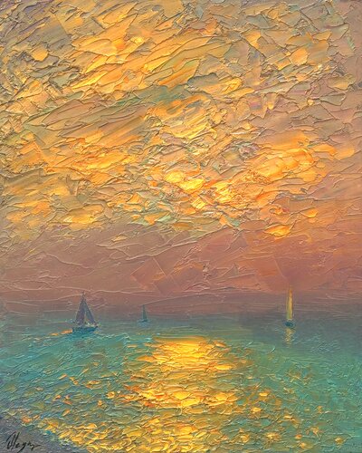 Sea di Dmitry Oleyn, Pittura in vendita su Singulart