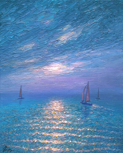 Emerald Sea di Dmitry Oleyn, Pittura in vendita su Singulart