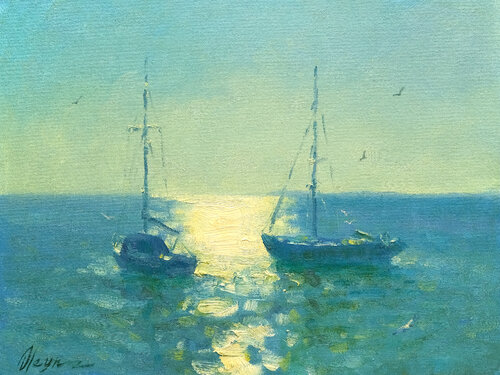 Evening von Dmitry Oleyn, Malerei kaufen auf Singulart