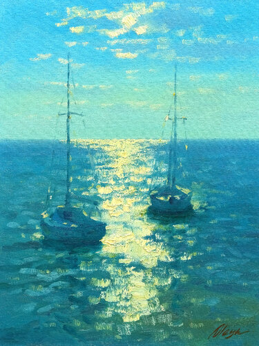 Evening di Dmitry Oleyn, Pittura in vendita su Singulart