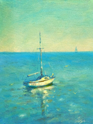 Evening von Dmitry Oleyn, Malerei kaufen auf Singulart