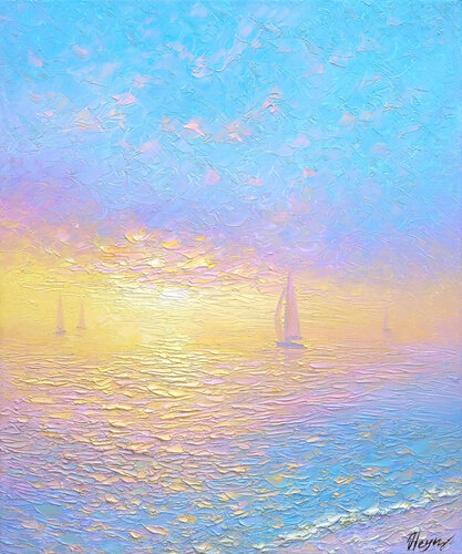 Sunrise di Dmitry Oleyn, Pittura in vendita su Singulart
