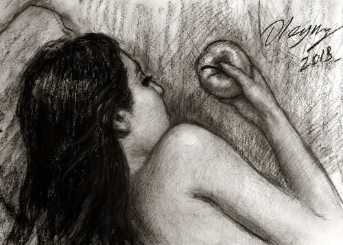 Girl di Dmitry Oleyn, Disegno in vendita su Singulart
