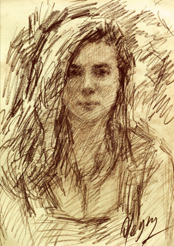 Girl di Dmitry Oleyn, Disegno in vendita su Singulart