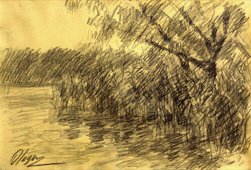 Lake di Dmitry Oleyn, Disegno in vendita su Singulart