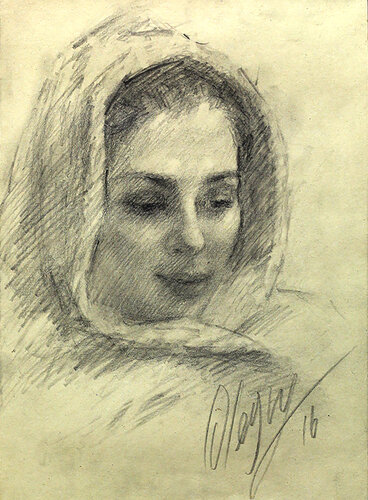 Girl di Dmitry Oleyn, Disegno in vendita su Singulart
