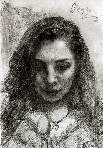 Girl di Dmitry Oleyn, Disegno in vendita su Singulart