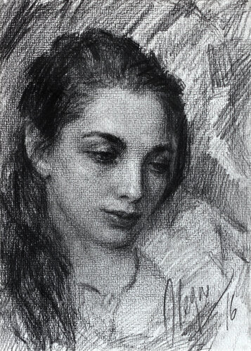 Girl di Dmitry Oleyn, Disegno in vendita su Singulart