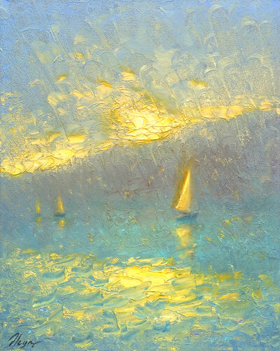 Evening van Dmitry Oleyn, Schilderij te koop op Singulart