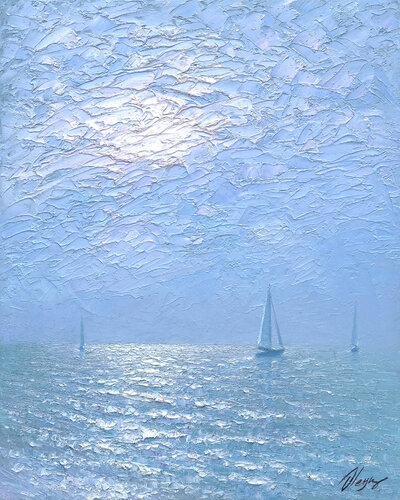 Silver sea de Dmitry Oleyn, Pintura a la venta en Singulart