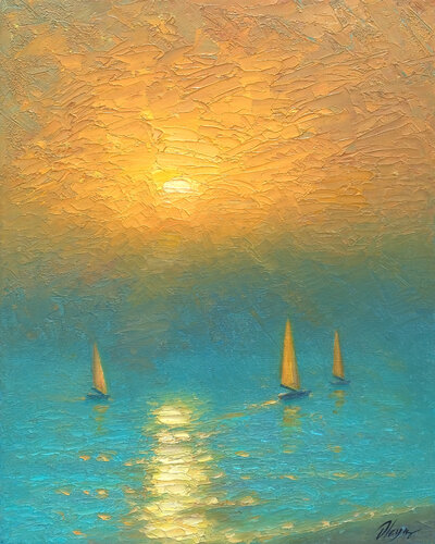 Sea par Dmitry Oleyn, Peinture en vente sur Singulart