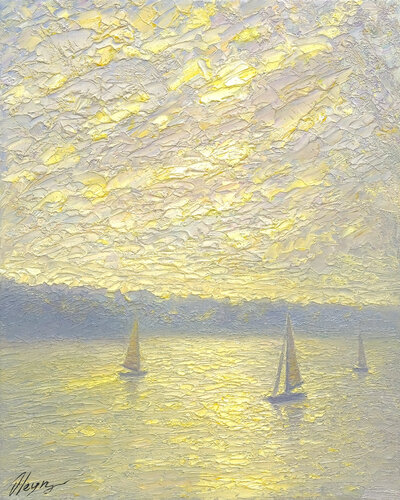 Evening by Dmitry Oleyn, Painting for Sale on Singulart
