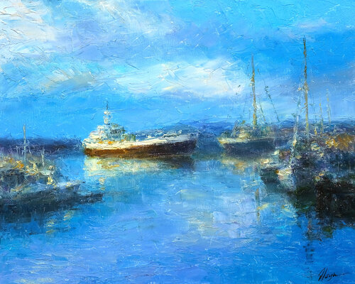 Evening van Dmitry Oleyn, Schilderij te koop op Singulart