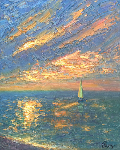 Sea by Dmitry Oleyn, 油畫 for Sale on Singulart