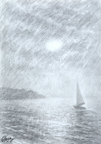 Sea di Dmitry Oleyn, Disegno in vendita su Singulart