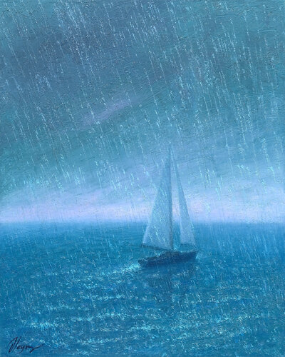 Rain van Dmitry Oleyn, Schilderij te koop op Singulart