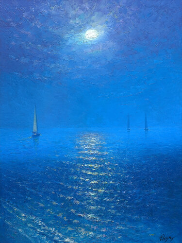 Moonlight Sonata by Dmitry Oleyn, 油畫 for Sale on Singulart