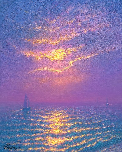 Seascape van Dmitry Oleyn, Schilderij te koop op Singulart