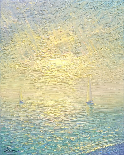 Towards happiness van Dmitry Oleyn, Schilderij te koop op Singulart