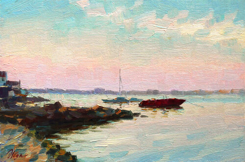 Sunrise par Dmitry Oleyn, Peinture en vente sur Singulart