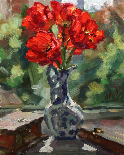 Tulips by Dmitry Oleyn, 油畫 for Sale on Singulart