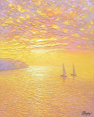 Sunny mood par Dmitry Oleyn, Peinture en vente sur Singulart