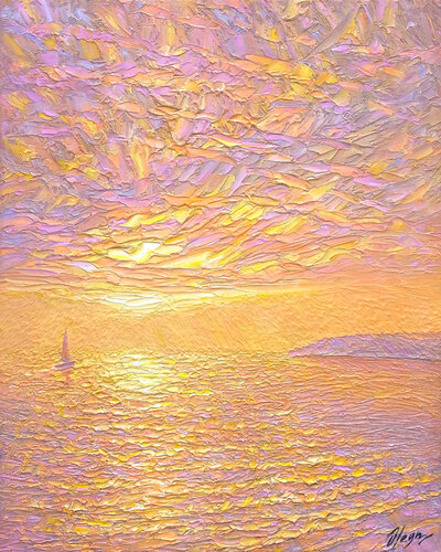 Golden veil van Dmitry Oleyn, Schilderij te koop op Singulart
