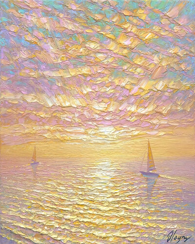 Towards the Light van Dmitry Oleyn, Schilderij te koop op Singulart